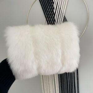 White Faux Fur Muff